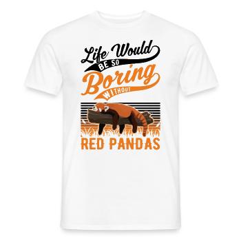 Red Panda Gift Cat Bear Red Panda - Men's T-Shirt - white - Front - AI Model Male 178 dark (178cm)