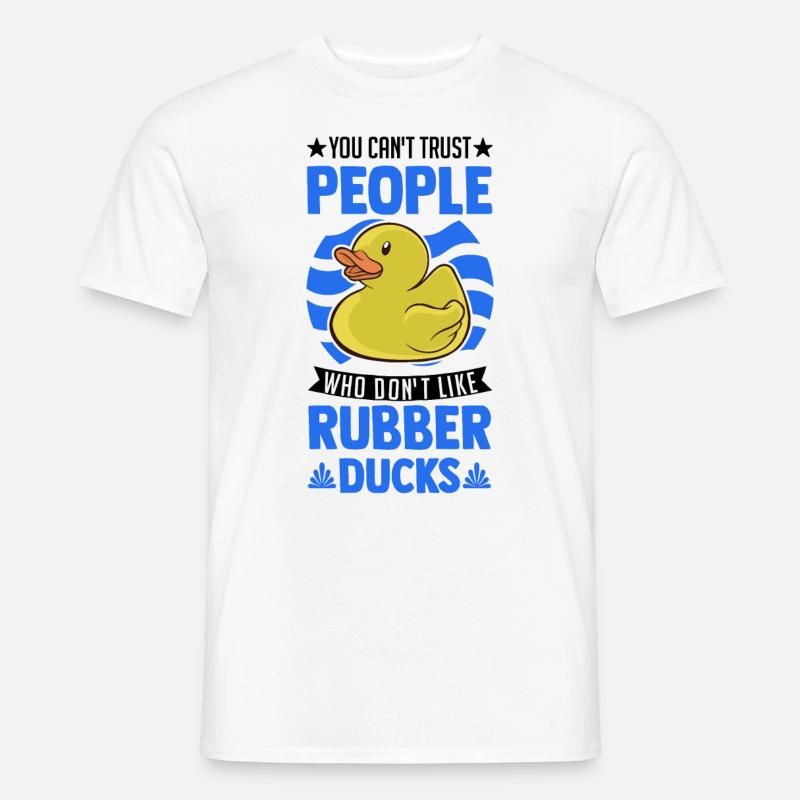 Gummiente Geschenk Quietscheente Badeente - Männer T-Shirt - Weiß