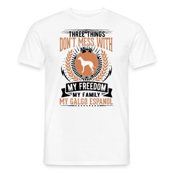Galgo Espanol Spanish Greyhound Galgo - Men's T-Shirt - white - Front - AI Model Male 178 dark (178cm)