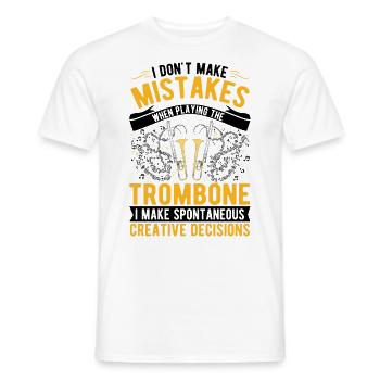 Trombone Creative Choices Tromboniste - T-shirt homme - blanc - Devant - AI Model Male 178 dark (178cm)