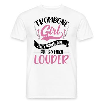 Posaunen Mädchen Posaunenspieler Posaunistin - Männer T-Shirt - Weiß - Vorne - AI Model Male 178 dark (178cm)