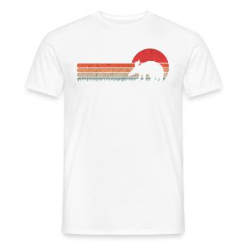 Erdferkel Retro Aardvark Vintage - Men's T-Shirt - white - Front - AI Model Male 178 dark (178cm)