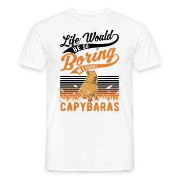 Capybara Gift Capibara capybara - Men's T-Shirt - white - Front - AI Model Male 178 dark (178cm)