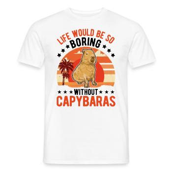 Capybara Gift Capibara capybara - Men's T-Shirt - white - Front - AI Model Male 178 dark (178cm)