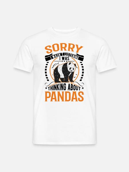 Panda Elsker Panda Bear Gave - Mænd T-shirt - hvid