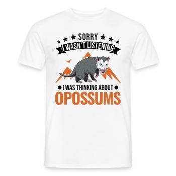 Opossum Cadeau Marsupial Opossum - T-shirt homme - blanc - Devant - AI Model Male 178 dark (178cm)