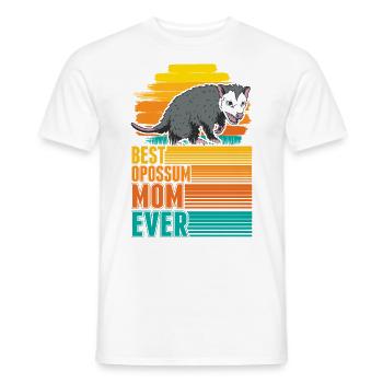 Best Opossum Mom Ever Opossum Mama Beutelratte - Männer T-Shirt - Weiß - Vorne - AI Model Male 178 dark (178cm)