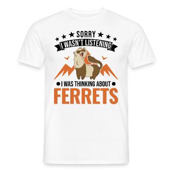 Frettchen Liebhaber Ferret Geschenk - Männer T-Shirt - Weiß - Vorne - AI Model Male 178 dark (178cm)