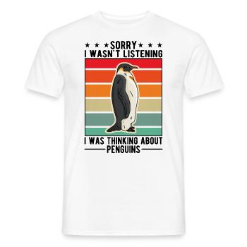 Pinguin Penguin Kaiserpinguin Gelbaugenpinguin - Männer T-Shirt - Weiß - Vorne - AI Model Male 178 dark (178cm)
