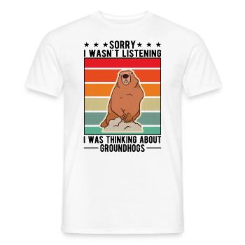 Murmeltier Groundhog Day Waldmurmeltier - Männer T-Shirt - Weiß - Vorne - AI Model Male 178 dark (178cm)
