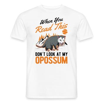 Opossum Cadeau Marsupial Opossum - T-shirt homme - blanc - Devant - AI Model Male 178 dark (178cm)