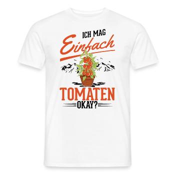 Ich mag einfach Tomaten Tomatenzüchter Paradeiser - Männer T-Shirt - Weiß - Vorne - AI Model Male 178 dark (178cm)