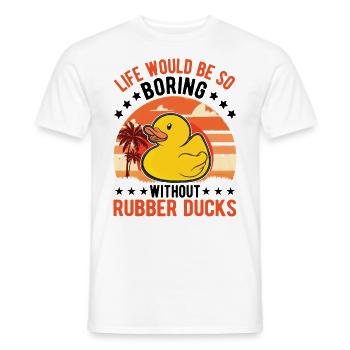 Rubber Duck Gift Squeaky Duck Bathing Duck - T-shirt homme - blanc - Devant - AI Model Male 178 dark (178cm)