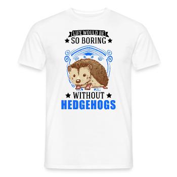 Hérisson Cadeau Stacheligel - T-shirt homme - blanc - Devant - AI Model Male 178 dark (178cm)