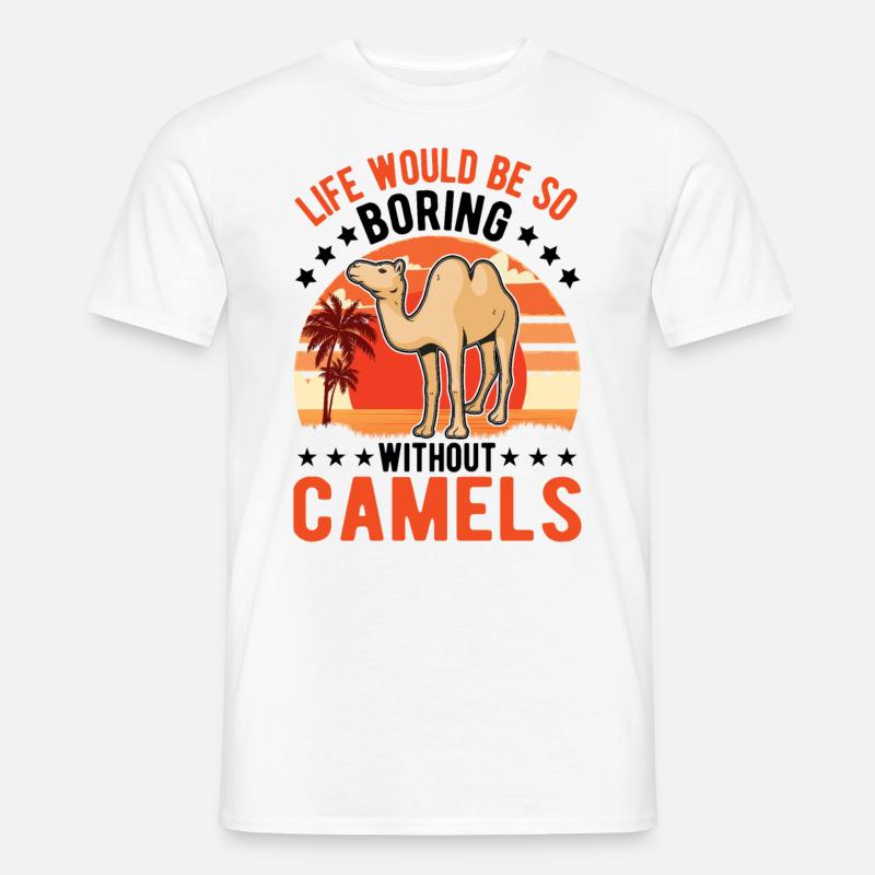 Kamel Geschenk Dromedar Camel Großkamel - Männer T-Shirt - Weiß
