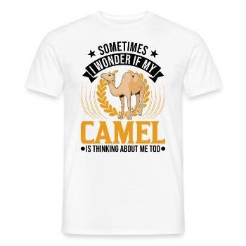 Kamel Geschenk Dromedar Camel Großkamel - Männer T-Shirt - Weiß - Vorne - AI Model Male 178 dark (178cm)