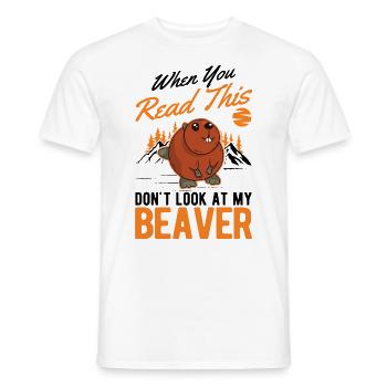 Beaver Beaver Dam Gift Beaver - Men's T-Shirt - white - Front - AI Model Male 178 dark (178cm)