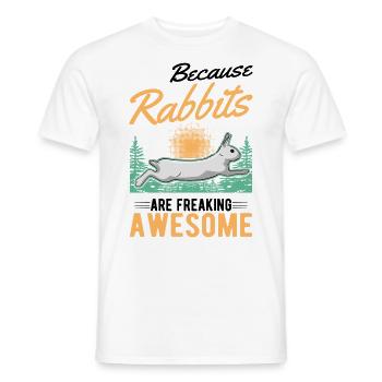 Kaninchen Geschenk Häschen Hase Kaninchen - Männer T-Shirt - Weiß - Vorne - AI Model Male 178 dark (178cm)