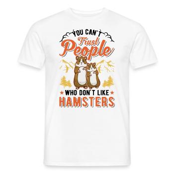 Hamster Hamster Roue Golden Hamster Hamster - T-shirt homme - blanc - Devant - AI Model Male 178 dark (178cm)