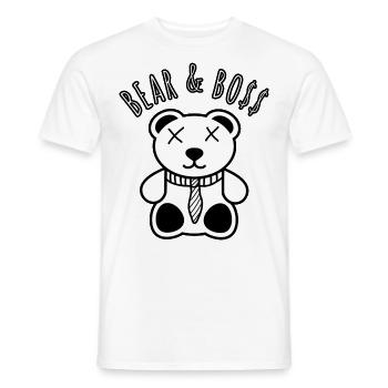 Boss Bear - Men's T-Shirt - white - Front - AI Model Male 178 dark (178cm)