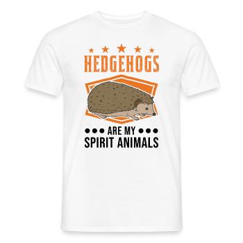 Les hérissons sont mes animaux spirituels Hérisson Épineux - T-shirt homme - blanc - Devant - AI Model Male 178 dark (178cm)