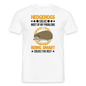Igel Geschenk Stacheligel - Männer T-Shirt - Weiß - Vorne - AI Model Male 178 dark (178cm)