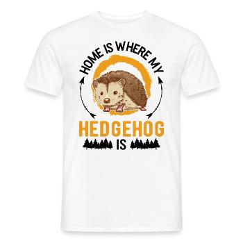 La maison est l’endroit où se trouve mon hérisson - T-shirt homme - blanc - Devant - AI Model Male 178 dark (178cm)
