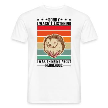 Hérisson Cadeau Stacheligel - T-shirt homme - blanc - Devant - AI Model Male 178 dark (178cm)