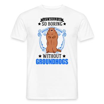 Murmeltier Groundhog Day Waldmurmeltier - Männer T-Shirt - Weiß - Vorne - AI Model Male 178 dark (178cm)