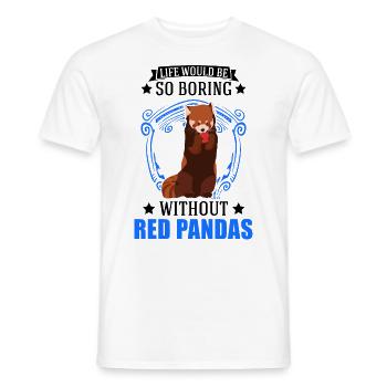 Red Panda Gift Cat Bear Red Panda - Men's T-Shirt - white - Front - AI Model Male 178 dark (178cm)
