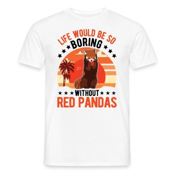 Red Panda Gift Cat Bear Red Panda - Men's T-Shirt - white - Front - AI Model Male 178 dark (178cm)