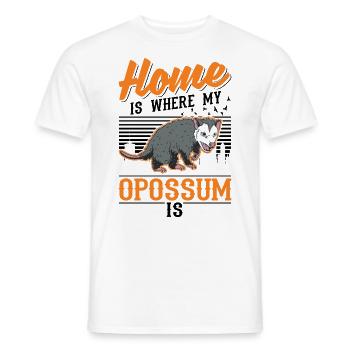 Zuhause ist wo mein Possum ist Beutelratte - Männer T-Shirt - Weiß - Vorne - AI Model Male 178 dark (178cm)