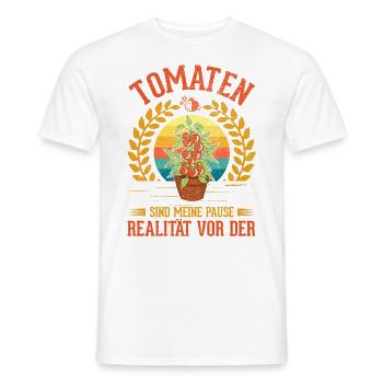 Producteurs de tomates Tomates - T-shirt homme - blanc - Devant - AI Model Male 178 dark (178cm)
