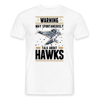 Avertissement Falke Falkner Faucon crécerelle Fauconnerie Falkner - T-shirt homme - blanc - Devant - AI Model Male 178 dark (178cm)