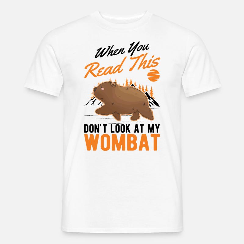 Australischer Wombat Geschenk - Männer T-Shirt - Weiß