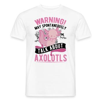 Axolotl Cadeau Amphibien à queue - T-shirt homme - blanc - Devant - AI Model Male 178 dark (178cm)