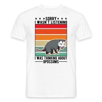 Opossum Cadeau Marsupial Opossum - T-shirt homme - blanc - Devant - AI Model Male 178 dark (178cm)