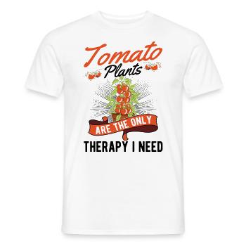 Tomate Thérapie Tomate Cultivateur de tomates - T-shirt homme - blanc - Devant - AI Model Male 178 dark (178cm)