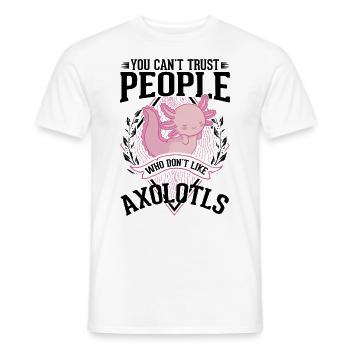 Axolotl Queue Cadeau Amphibien Axolotl - T-shirt homme - blanc - Devant - AI Model Male 178 dark (178cm)