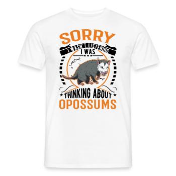Opossum Cadeau Marsupial Opossum - T-shirt homme - blanc - Devant - AI Model Male 178 dark (178cm)