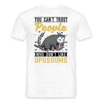 Opossum Cadeau Marsupial Opossum - T-shirt homme - blanc - Devant - AI Model Male 178 dark (178cm)