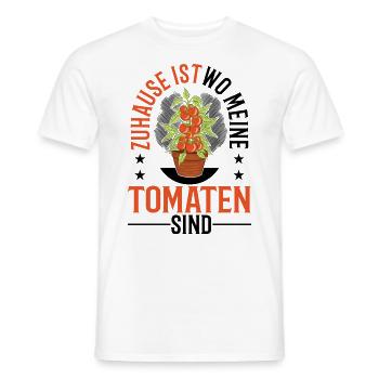 Zuhause ist wo meine Tomaten sind Tomatenzüchter - Männer T-Shirt - Weiß - Vorne - AI Model Male 178 dark (178cm)