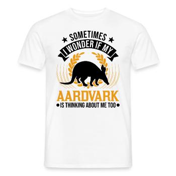 Erdferkel Geschenk Aardvark - Männer T-Shirt - Weiß - Vorne - AI Model Male 178 dark (178cm)