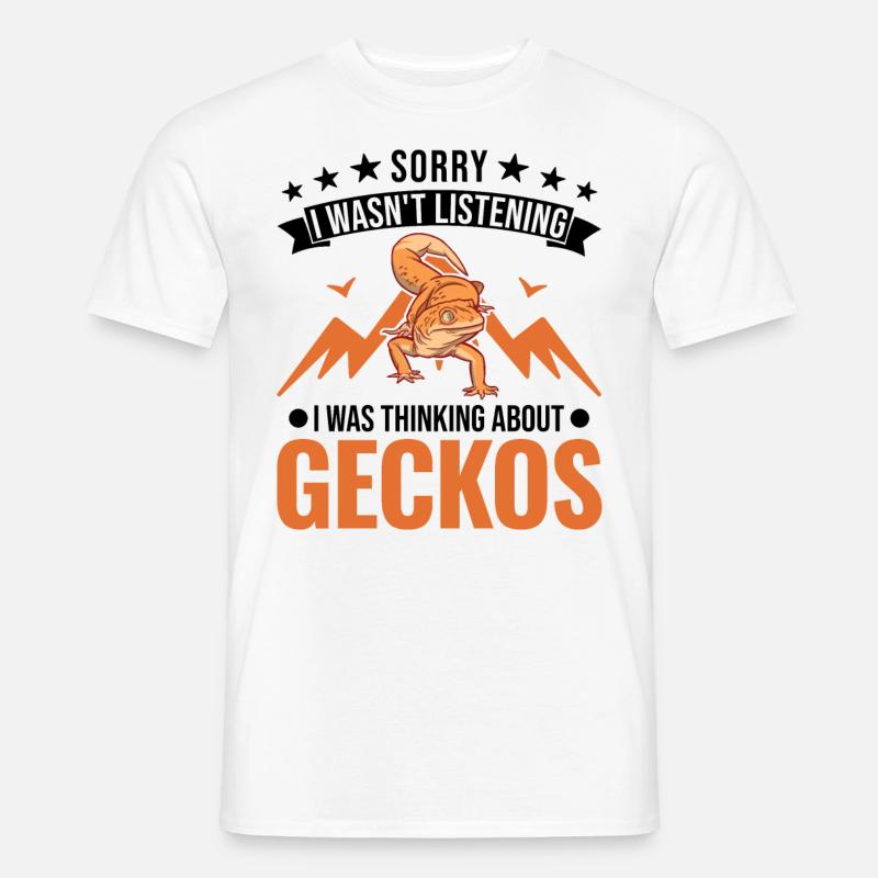 Gecko Geschenk Leopardgecko - Männer T-Shirt - Weiß