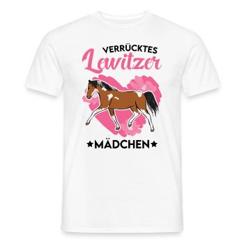 Verrücktes Lewitzer Mädchen - Männer T-Shirt - Weiß - Vorne - AI Model Male 178 dark (178cm)