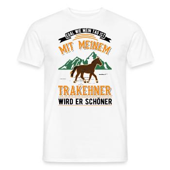 Trakehner Geschenk Trakehner Pferd - Männer T-Shirt - Weiß - Vorne - AI Model Male 178 dark (178cm)