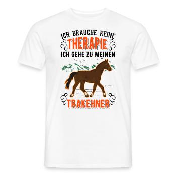 Trakehner Therapie Trakehner Pferd - Männer T-Shirt - Weiß - Vorne - AI Model Male 178 dark (178cm)
