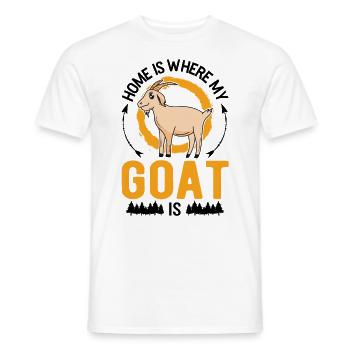 Zuhause ist wo meine Ziege ist Ziegenwirt - Männer T-Shirt - Weiß - Vorne - AI Model Male 178 dark (178cm)