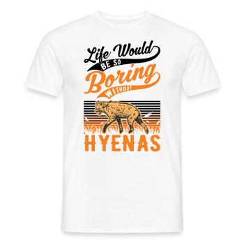 Hyène Cadeau Aardwolf Hyène - T-shirt homme - blanc - Devant - AI Model Male 178 dark (178cm)