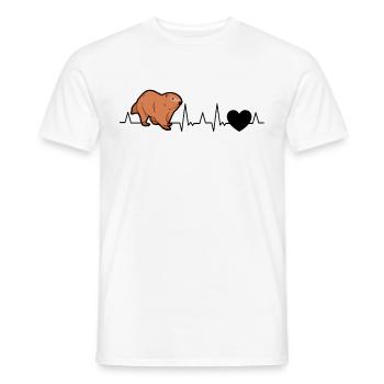 Marmot heartbeat forest marmot - Men's T-Shirt - white - Front - AI Model Male 178 dark (178cm)